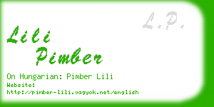 lili pimber business card